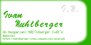 ivan muhlberger business card